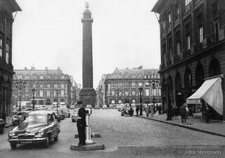 Place Vendôme in Paris, France, an elegant square with uniform classical façades and the tall Vendôme Column at