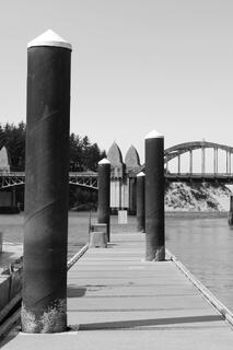 Siuslaw River Bridge and Harbor Jetty Florence Oregon
