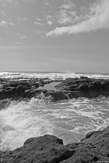 Cape Cove Beach Crashing Waves Oregon Coast