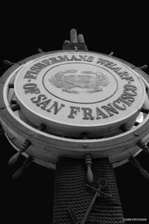 Fishermans Wharf San Francisco black background