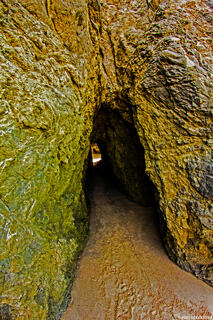 looking Through the cave Bandon Beach Oregon Coast