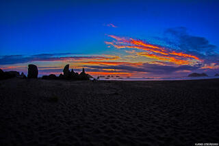 Vibrant Sunset Bandon Beach Oregon Coast