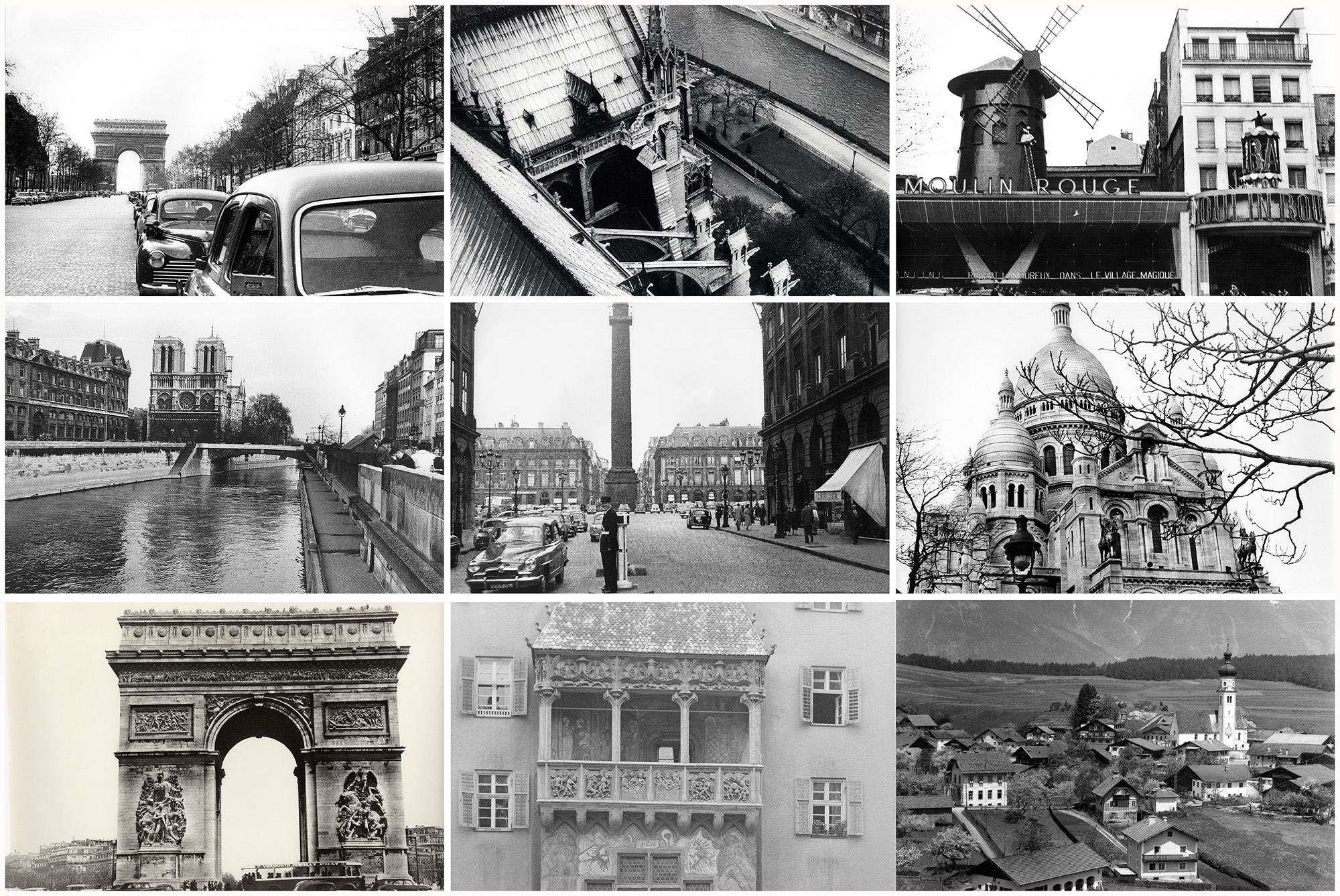 Paris France 1940 and Europe 1950 Photos